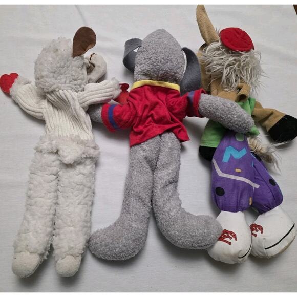 Vintage 1993 Lamb Chop, Charlie Horse & Hush Puppy Plush Puppet Trio Shari Lewis - Picture 4 of 8